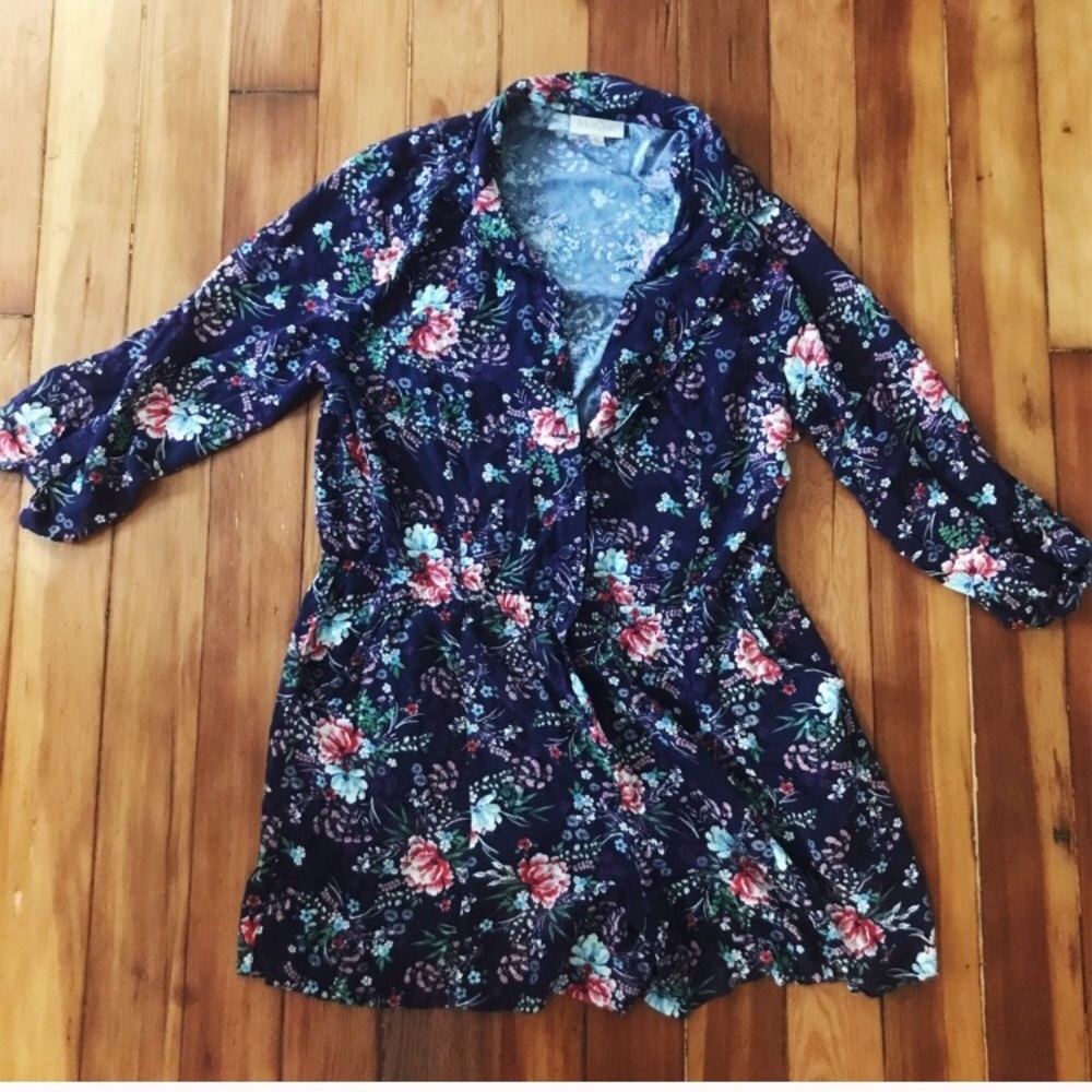 ModCloth Romper with Flowers XL